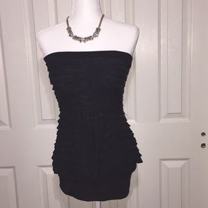 LA STYLE Little Black Strapless Dress